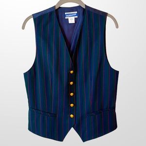 VTG “Pendleton Classic” Oxford Academia Striped Wool Vest